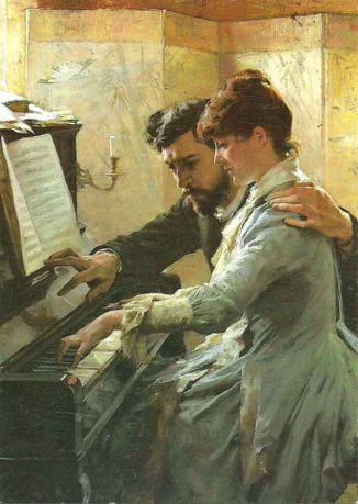 Albert Edelfelt: "Al piano" (1884)