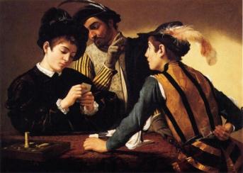 Caravaggio: "Los jugadores de cartas" (1595)