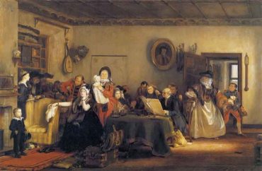 David Wilkie: Leyendo el testamento (1820). Múnich: Neue Pinakothek