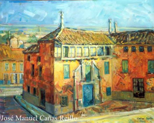 La casa del conde (Versión 1): Óleo de José Manuel Cañas Reíllo (1992)