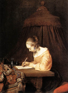 Gerard Ter Borch: Mujer escribiendo una carta (ca. 1655). La Haya, Mauritshuis